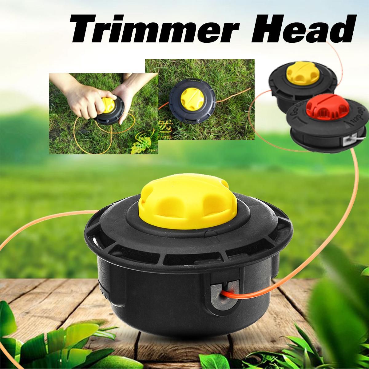 Tool parts Trimmer Head Tap Strimmer Bump Feed For Husqvarna Brush Cutter Head Tool-Yellow