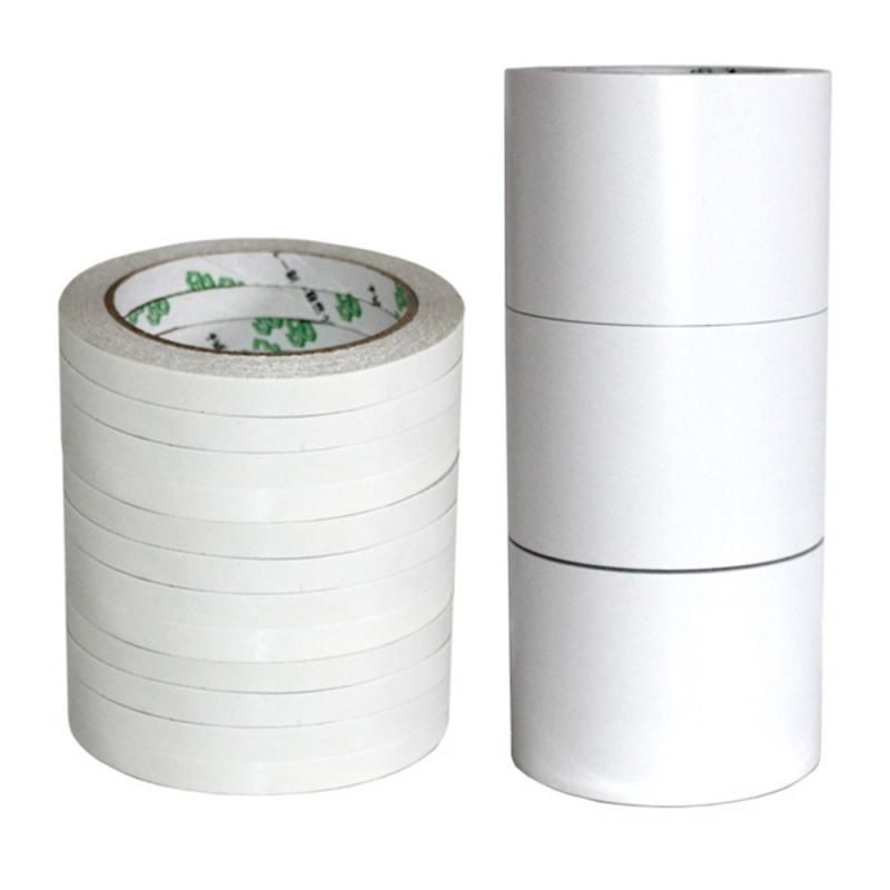 12M White Super Strong Paste Double Sided Tape Self Adhesive Glue Paper Office Stationery Scrapbooking ing Ultra-thin Tape