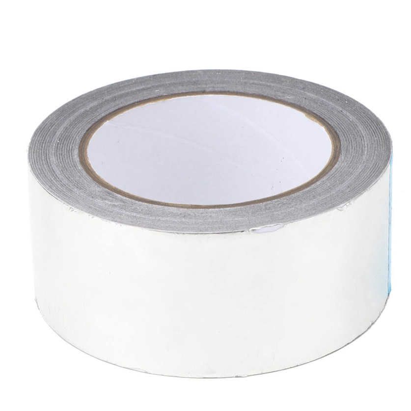 50mm x 30m Waterproof Flame-Retardant Silver Aluminum Foil Adhesive Tape for Pipeline