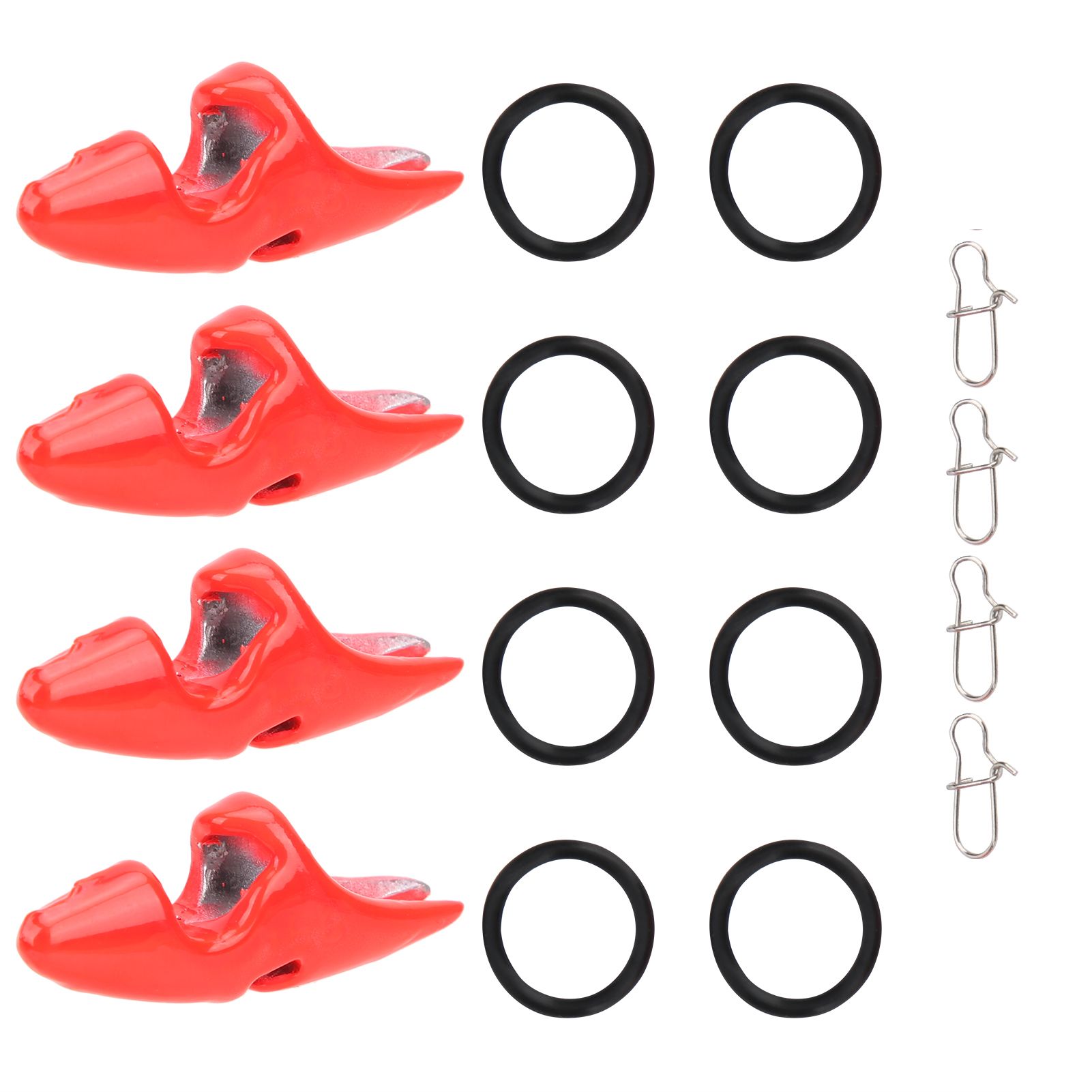 Shrimp Lure Weights 2 Bag Bright Colors Chin Cover Drop Bait Sinker with Buckle Fishing Accessory