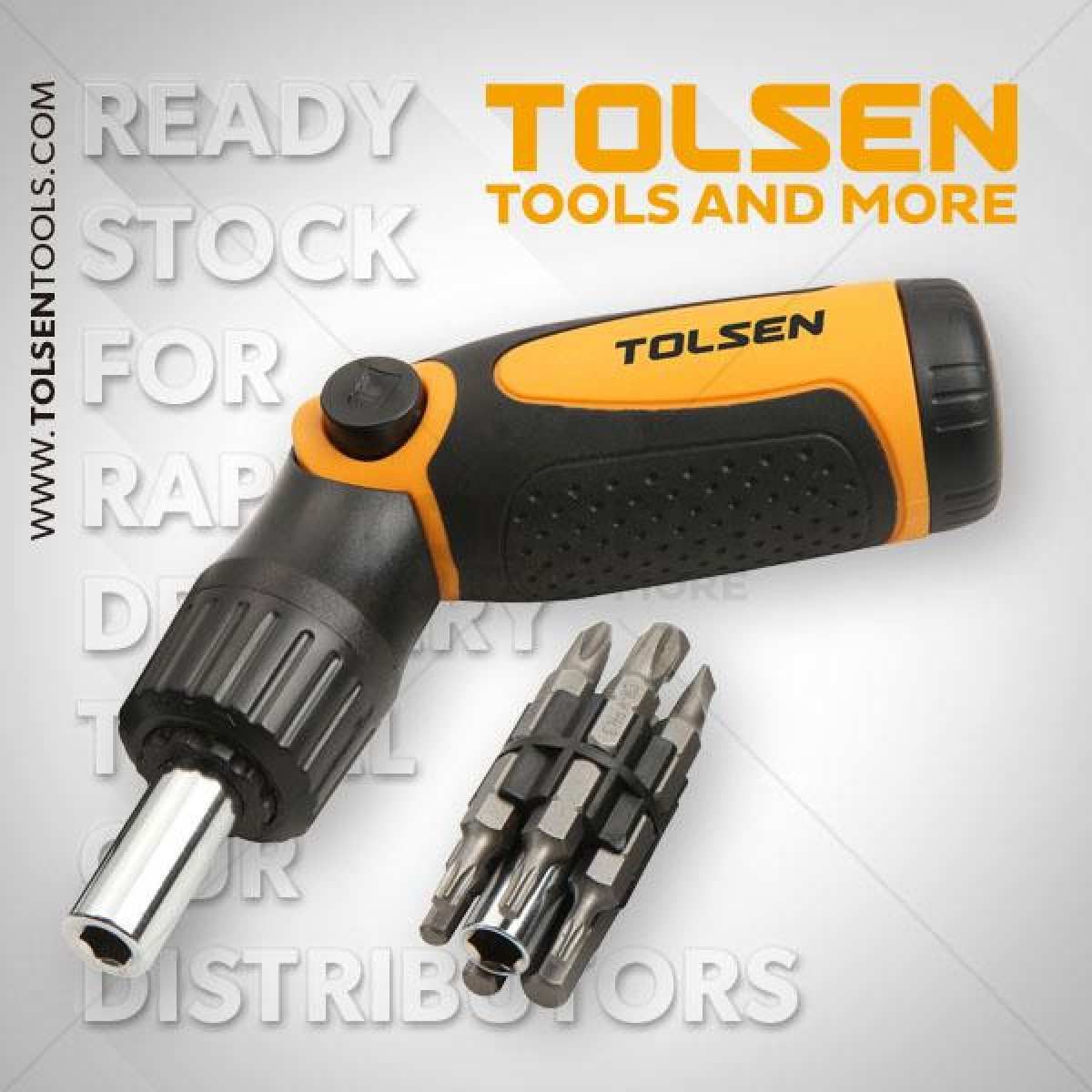 TOLSEN//14in1//Ratchet Screwdriver w/ Bit Holder (Philip, Flat & Torx)//20040///RRI