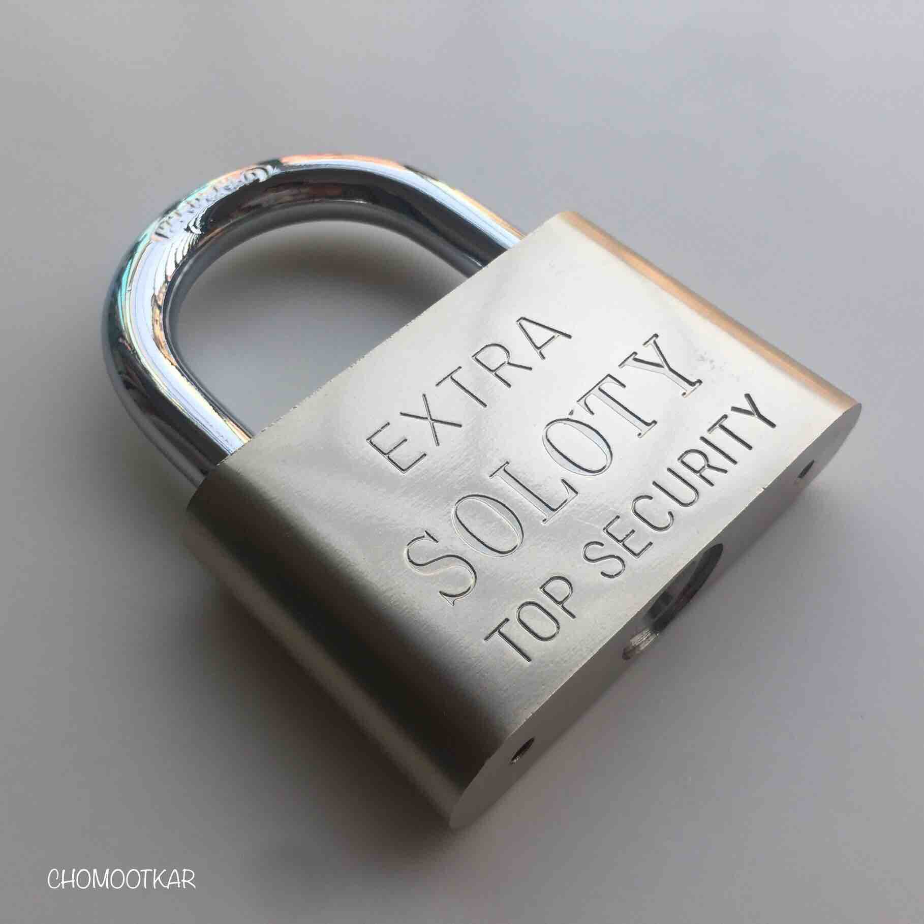 SS Steel Padlock 60 mm 4 keys solite Tala