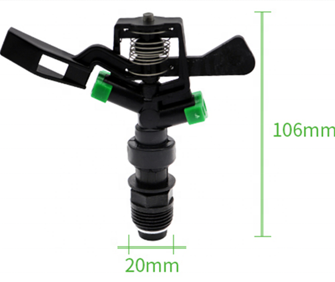 Plastic Agricultural Reliable Rotating Sprinkler With Weights