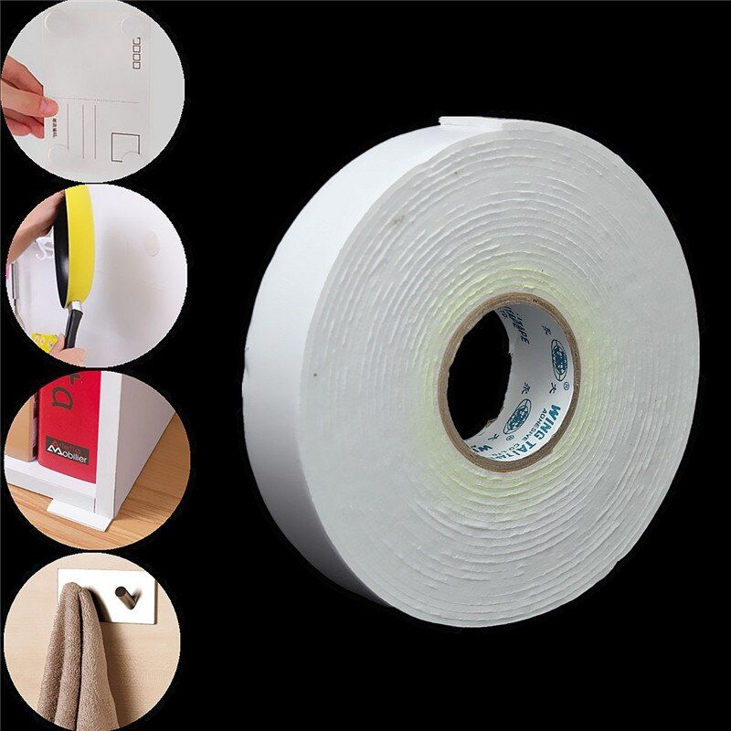 5mx24mmx1.8mm White Heavy Duty Sticky Self Adhesive Double Sided Tap Sticker Strong Mounting Tape Foam Sticker For Posters Glass