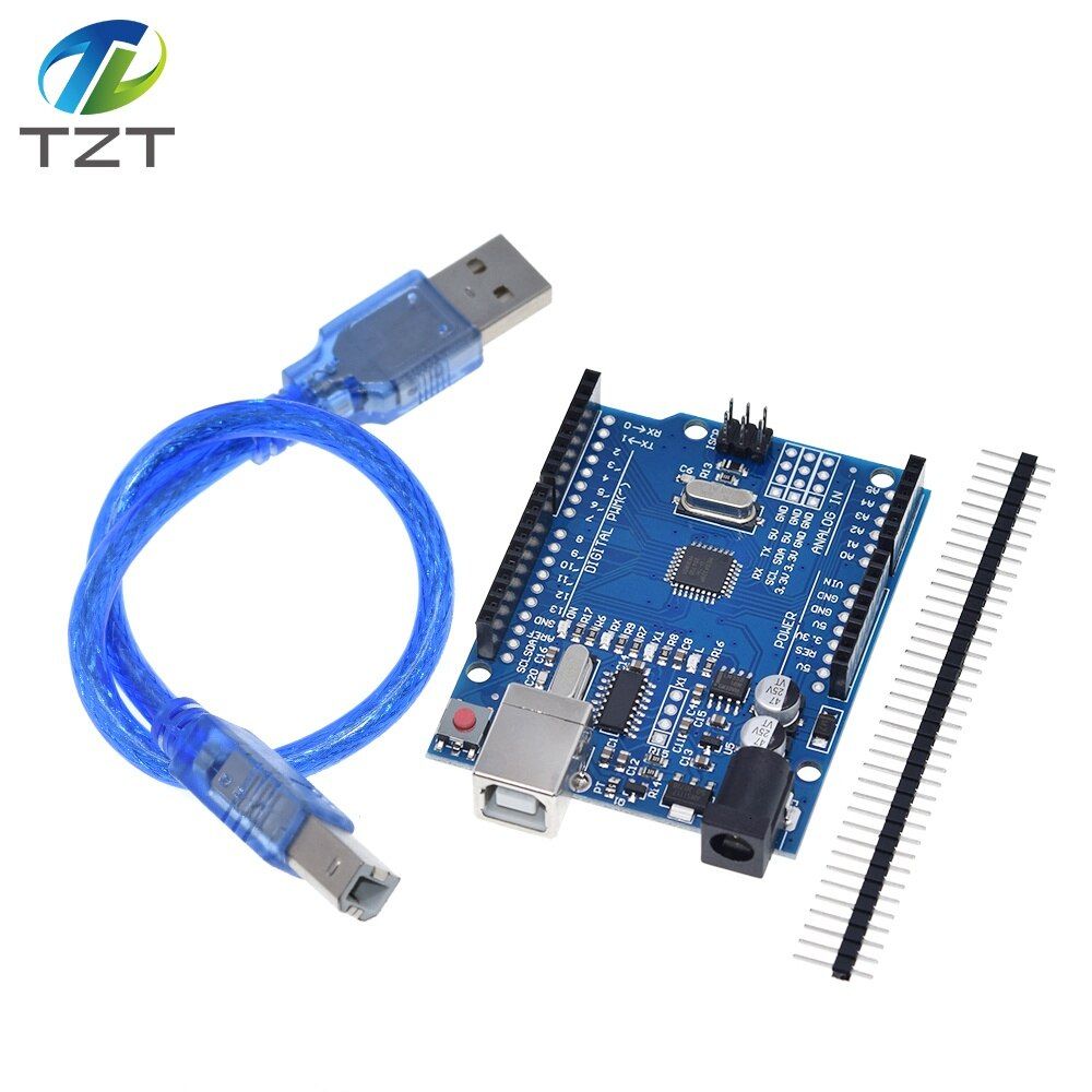 One set UNO R3 CH340G+MEGA328P Chip 16Mhz For Arduino UNO R3 Development board + USB CABLE