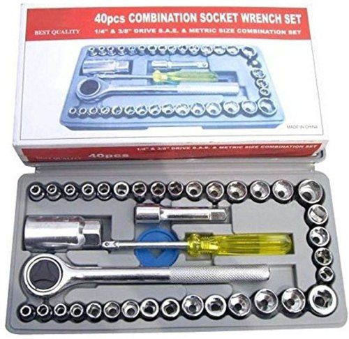 Aiwa 40 Pcs Combination Socket Wrench Tool Set With Box