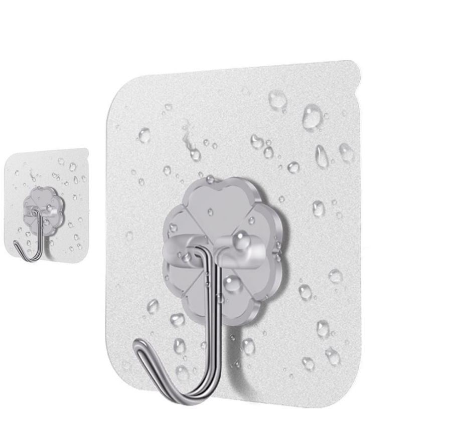Strong self adhesive wall plastic door hook hanger adhesive hooks for clothes 5 pcs