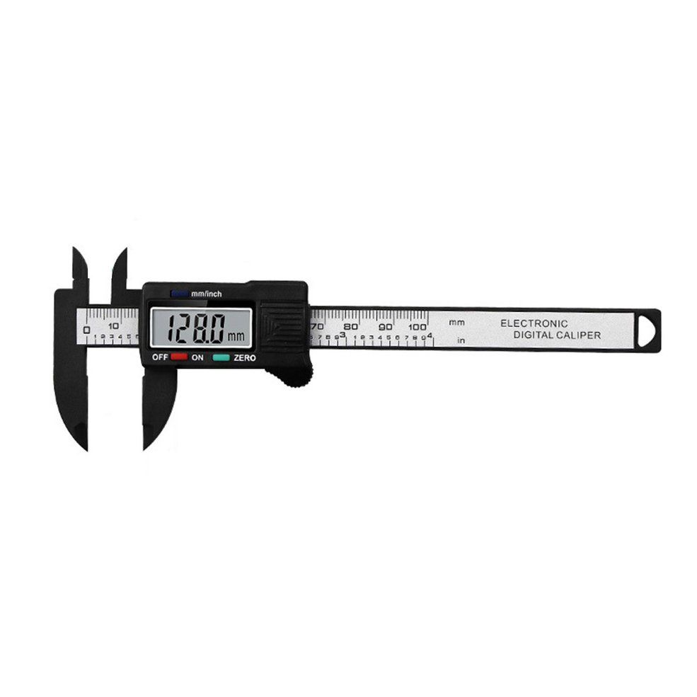 0-100mm Digital Vernier Caliper Electronic Digital LCD Vernier Caliper Tool - Black Transparent box