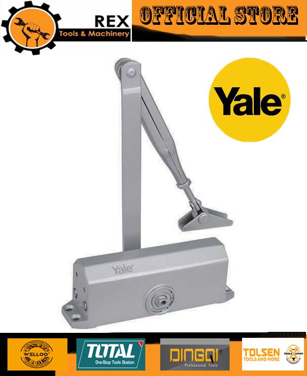 Door Closer Set Yale Brand Silver Color