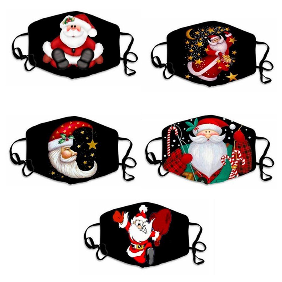 Dust-proof hanging ear Christmas Series mask 3D printing Cotton Reusable Breathable Face Protection for children