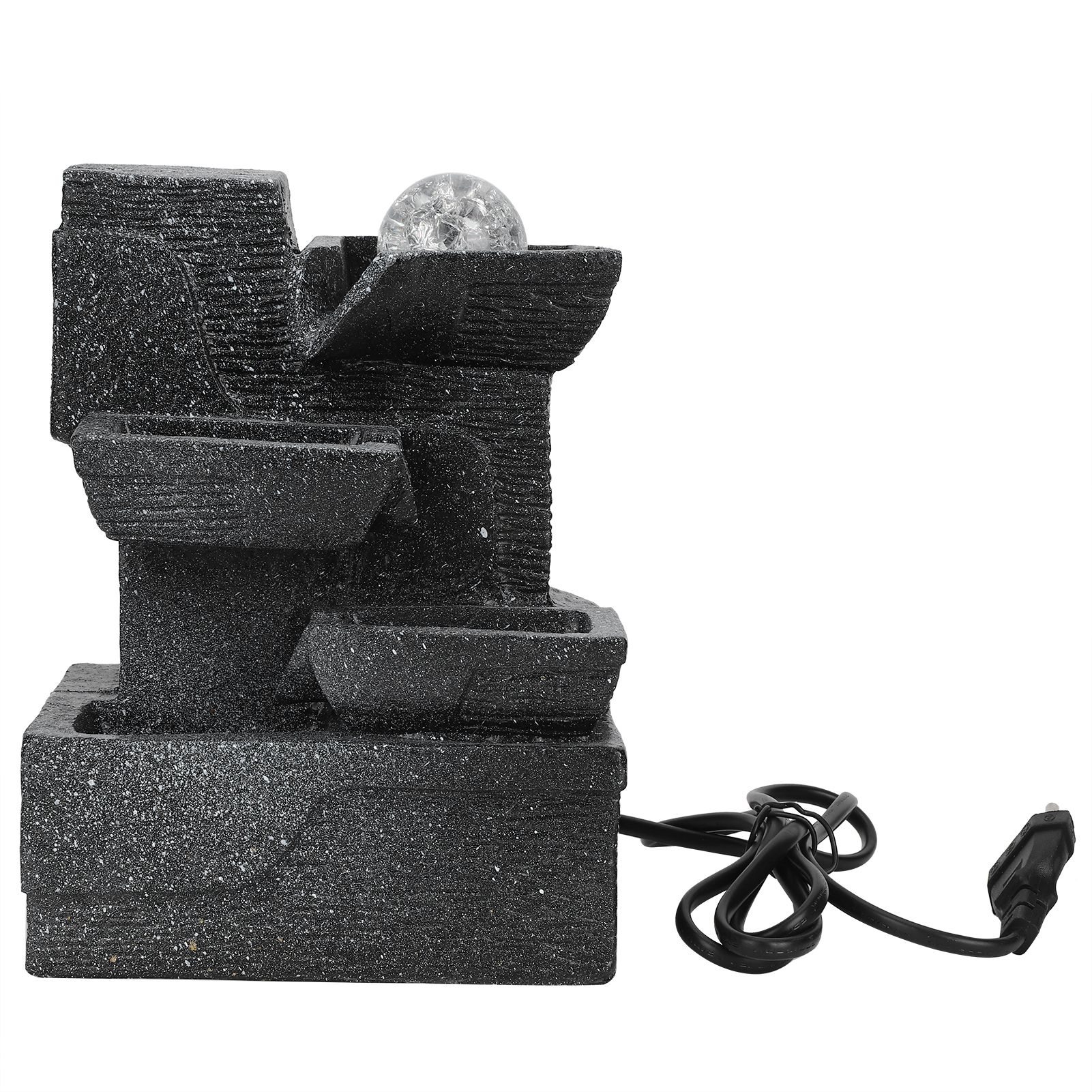 Tabletop Rockery Water Fountain Ornament For Indoor Feng Shui Home Office Io