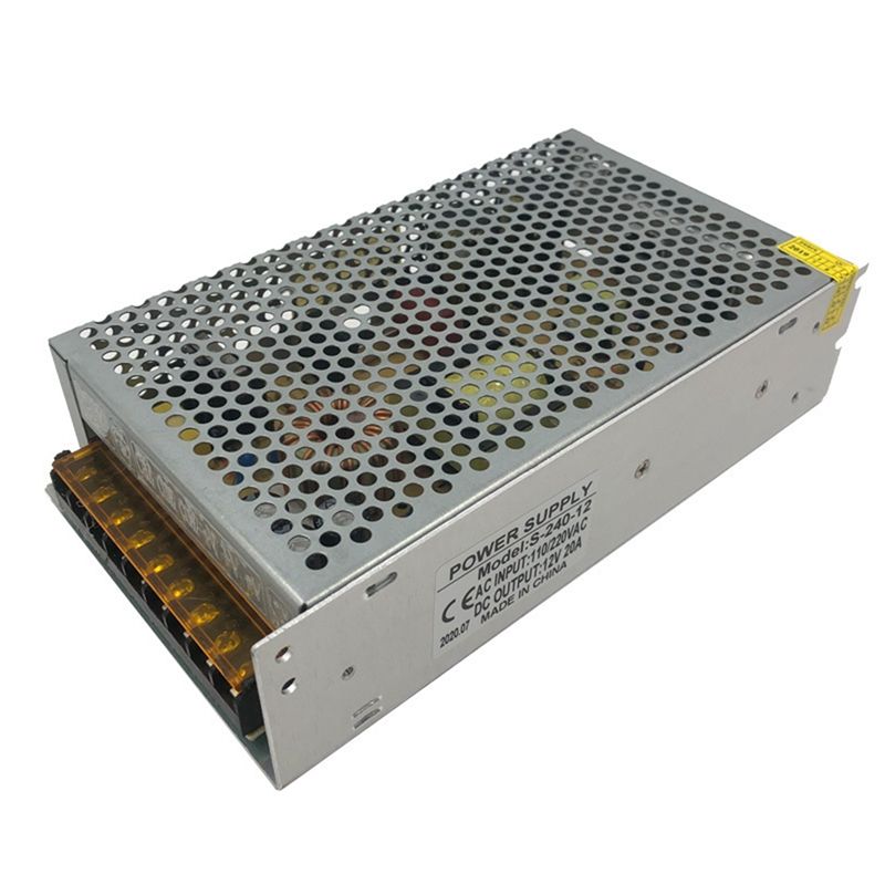 12V 20A LED Power Adapter Transformer 220V to 12V 240W LED Strip Switch Driver for LED Lamp CCTV