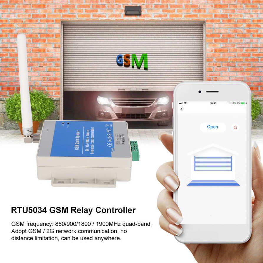 GSM Gate Opener Relay Switch Automatic Remote Access Controller by Free Call RTU5034
