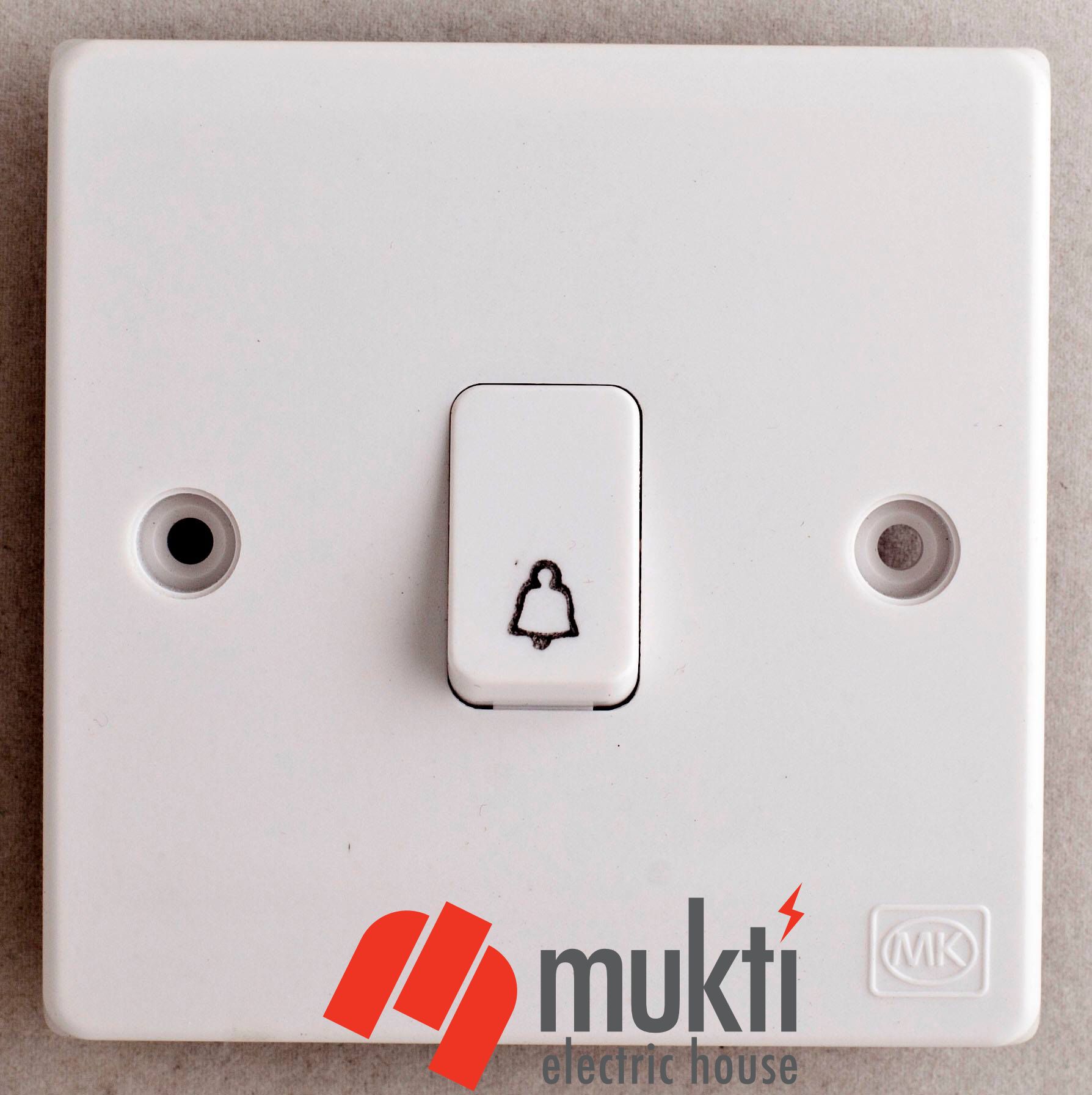 MK Made in Singapore LOGIC SLIMLINE 10A Bell Push Modular Calling Doorbell Switch Socket