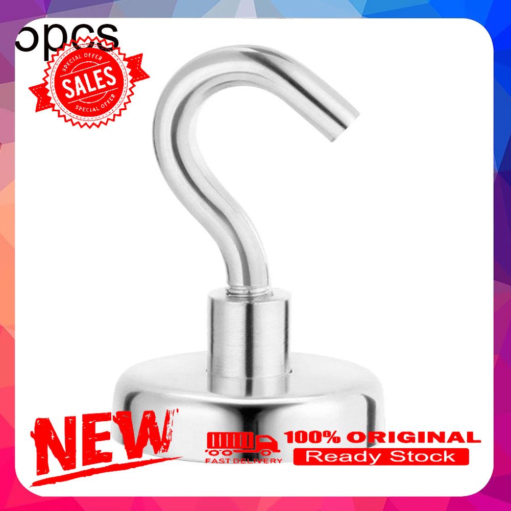 1/5Pcs Home Kitchen Magnetic Hook Hanger Heavy Duty Cup Key Chain Bag Holder