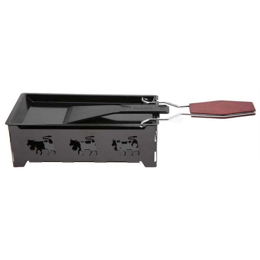 Portable Non-Stick C ese R lette Rotaster Baking Tray Stove with Wodd Handle Grilling Tool