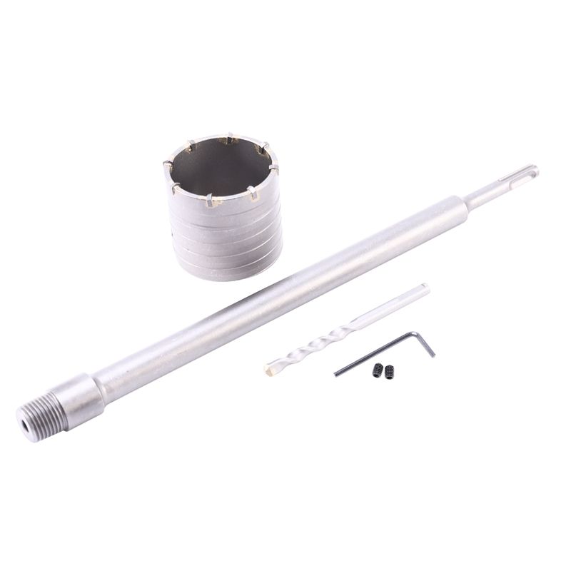 65mm SDS Plus Drill Bits Hole Saw Cutter Drill Bit Kit Extension Masonry Hole Cutter for Brick Concrete Cement Wall
