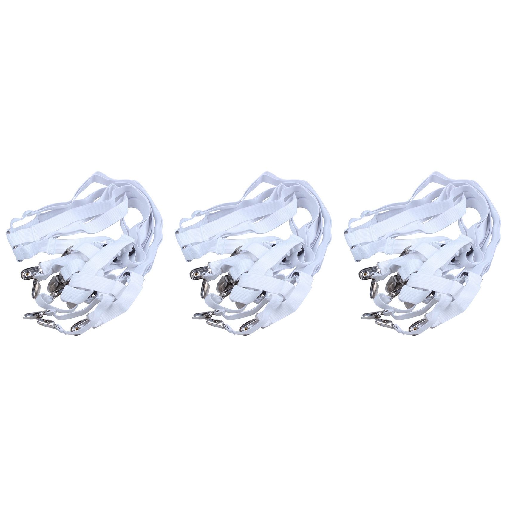 3X Bed Sheet Clips Grippers Fasteners 3 Way 6 Sides Sheet Suspenders Elastic Sheet Holders Mattress Clips Straps
