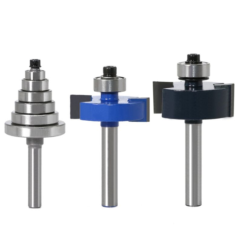 Router Bit Planer, with Bearing Set-1/4 Shank Woodworking Cutter Tenon Cutter, for Woodworking Tools