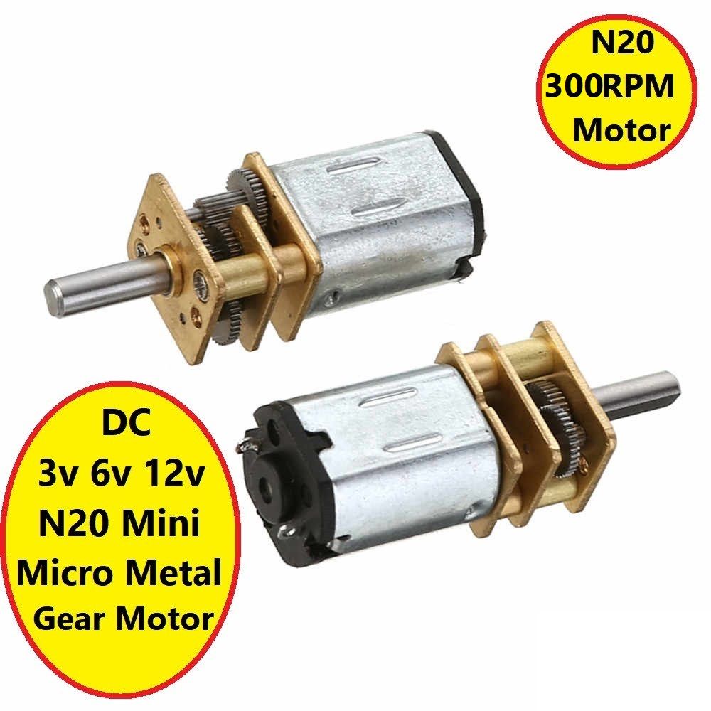 N20 300RPM GEAR MOTOR 300RPM DC 3V 6V 12V N20 Mini Micro Metal Gear Motor High Torque Gear DC Motor 300RPM For Electronics Tools Sets Mini Drill