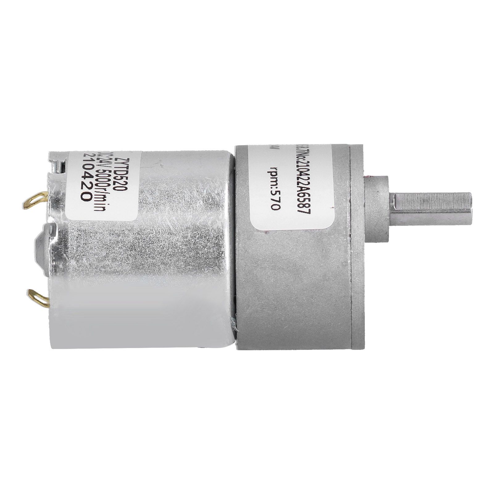 Eccentric Motor 24V Gear Shaft 37mm Diameter Speed Reduction Geared