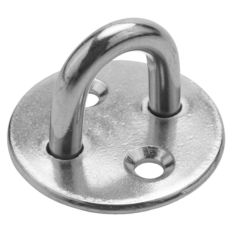 304 Stainless Steel 5mm Thick Ring Round Sail Shade Pad Eye Plate Boat Rigging 4pcs