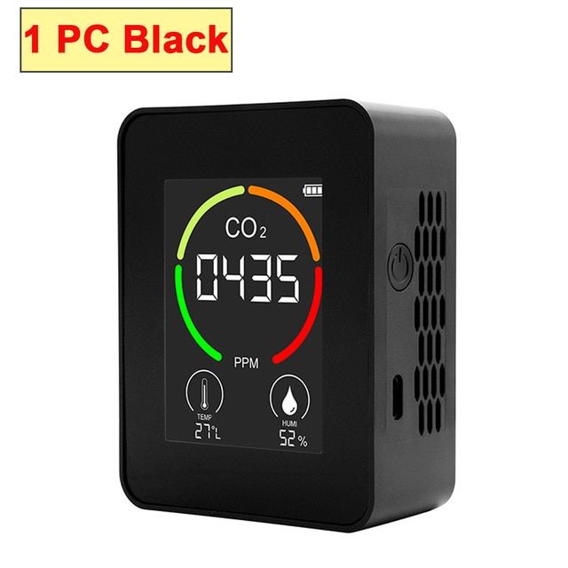 CO2 Meter CO2 Detector Multifunctional Thermohygrometer Home Intelligent Gas Analyzer Household Digital Air Pollution Monitor