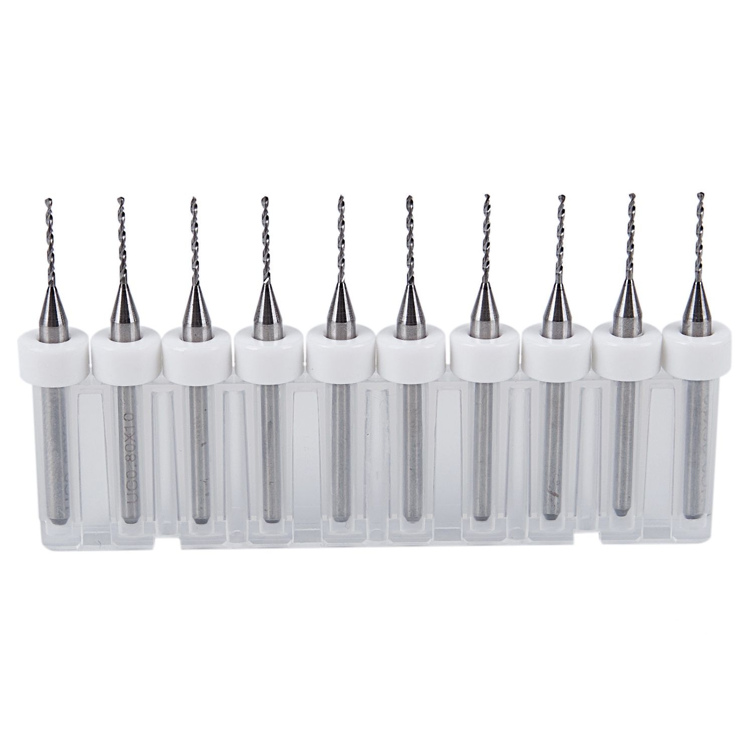 10pcs/Set 0.8mm Quality PCB Print Circuit Board Carbide Mini Drill Bits Tool