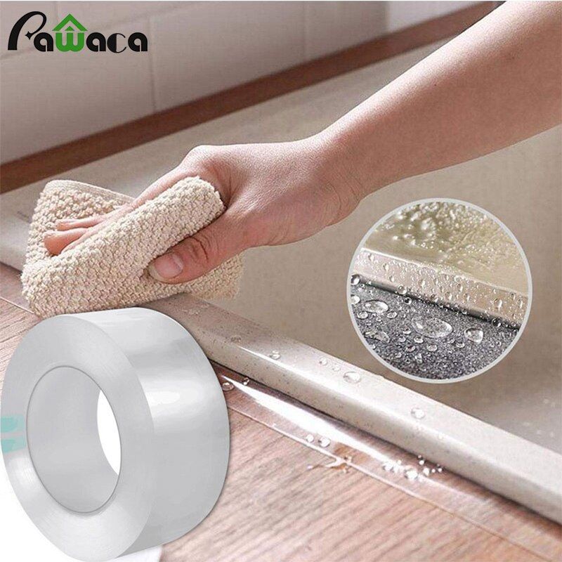 Self-adhesive Tape Kitchen Sink Waterproof Mildew Strong Transparent Tape Bathroom Bathtub Toilet Gap Strip Pool Water Seal