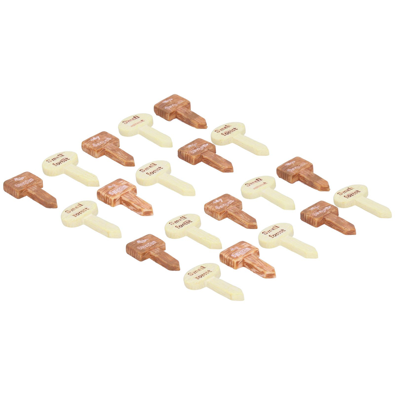 20Pcs Resin Sign Board Min Tag Garden Miniature Bonsai Succulent Pot