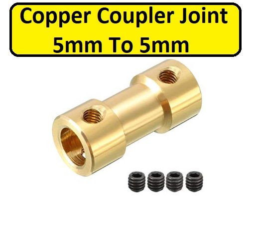 Copper Coupler 5Mm To 5Mm Universal Motor Shaft Joint Coupling Connector For Rc Boat Electric Toy Car 775 Dc Motor Diy - Solar Panel