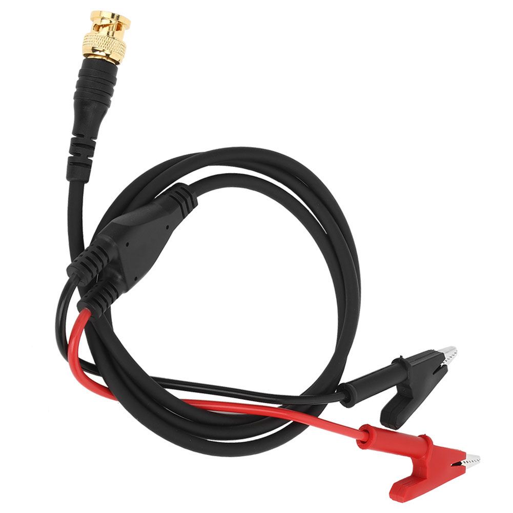 Pure Copper 120cm BNC Plug to 10mm Opening Range Insulated Clip Test Probe Cable