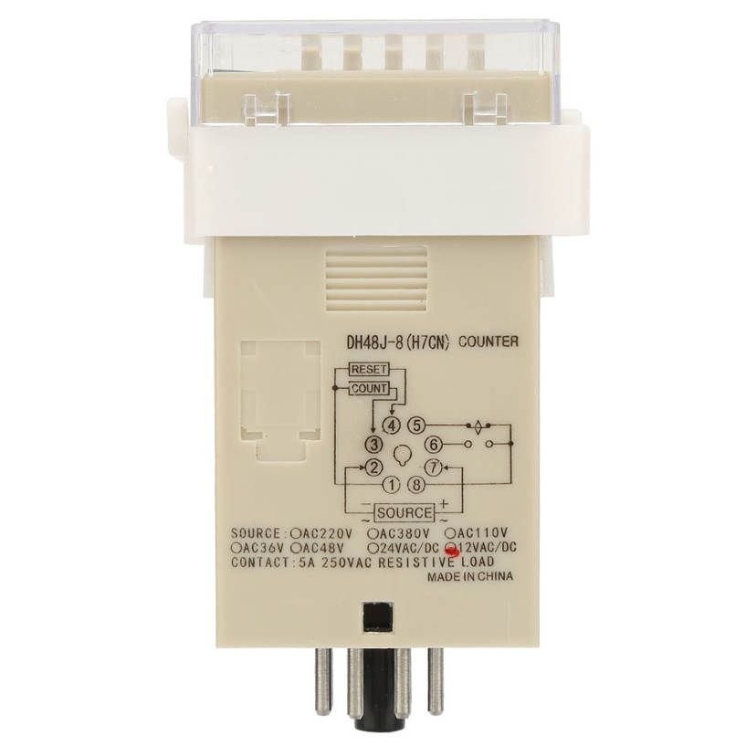 LCD Counter O111ROM DH48J-8 Digital Electronic 8 Pins Delay Relay 0-999900