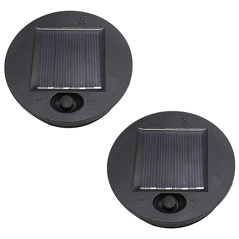 2Pcs Solar Lights Replacement LED Solar Panel Lantern Lid Lights Bulb Replacement Part for Hanging Lanterns Light Decor