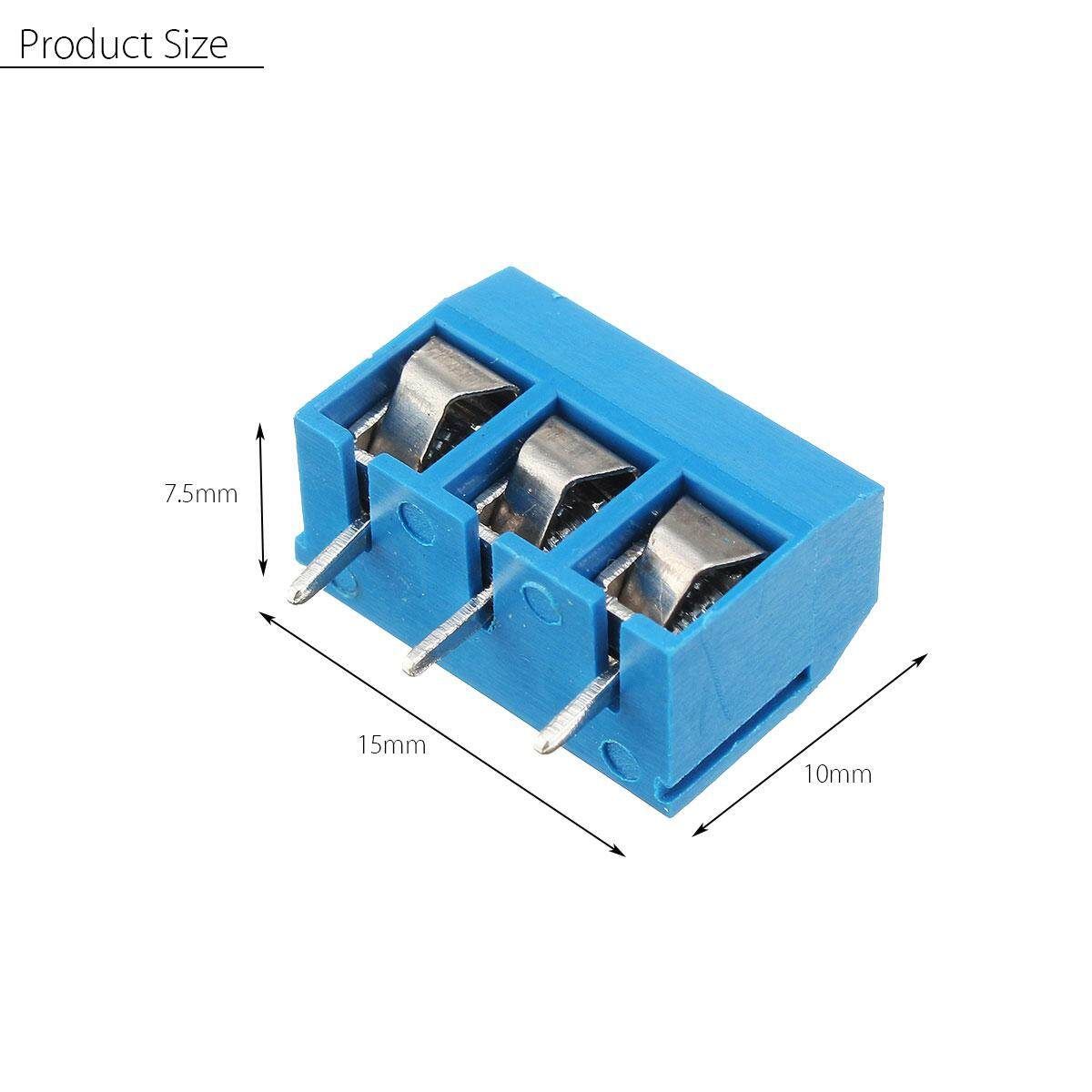 1PCS 3 Pin 5.08mm Pitch PCB Mount Screw Cable Terminal Block Connector