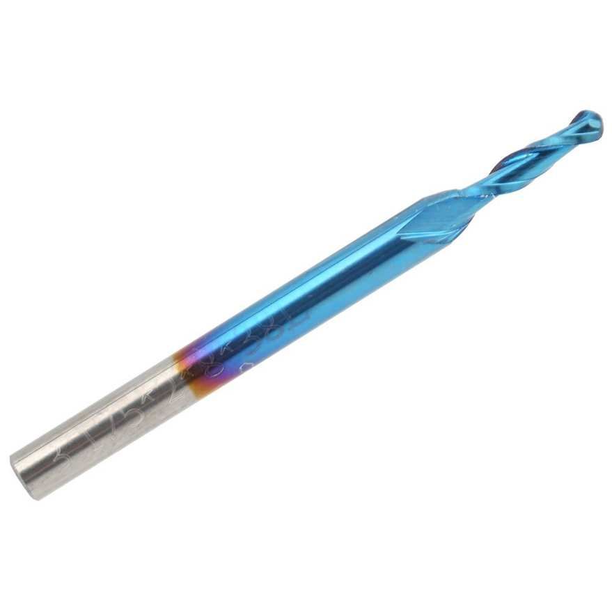 Milling Cutter 2-Flute Spiral Ball Nose End Mill Router Bit 3.175mm Shank Universal for 3D Engraving