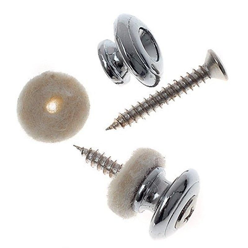 Redcolourful 2pcs Mushrooms Head Guitar Strap Buttons Strap Locks Chrome Guitar Parts