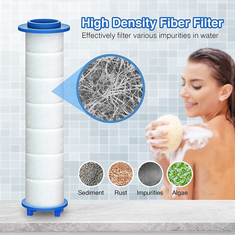 10Pcs Replacement Shower Filter for Hard Water - High Output Shower Water Filter to Remove Chlorine and Fluoride