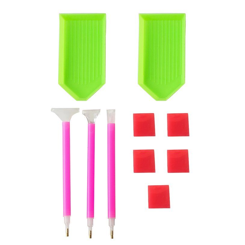 DIY Diamond Painting Accessories Cross Stitch Embroidery Pen Tray Glue Kit