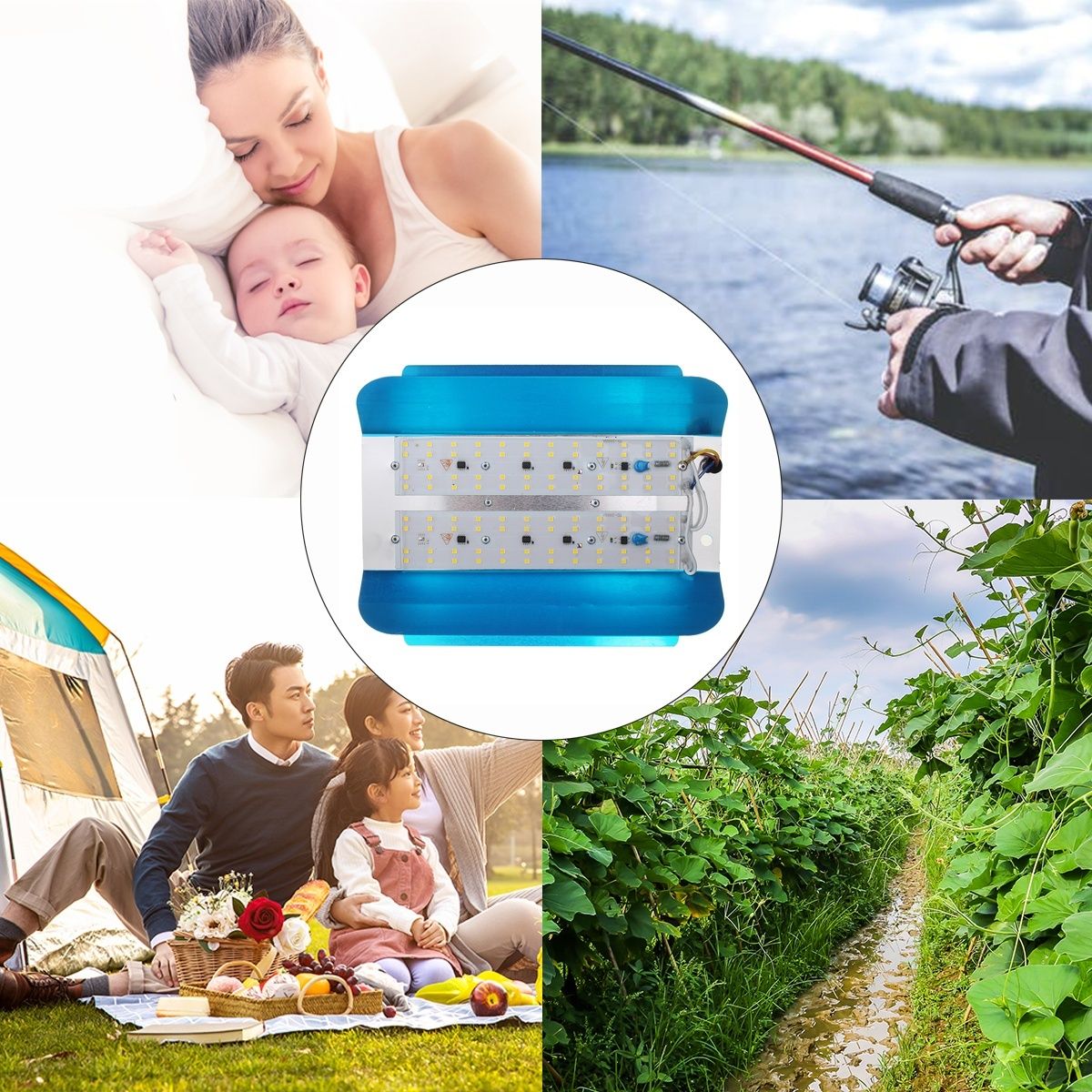 50W 100W LED Repellent Mosquito Killer Lamp Insect Zapper Night Light Energy Saving Long Life