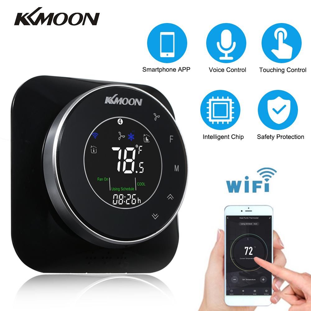 Programmable Heating/Cooling Termostat AC/DC 24V Temperature Regulator Touchscreen LCD Display Room Temperature Controller Compatiable with Amazon-Alexa / Goo-gle Home / IFTTT