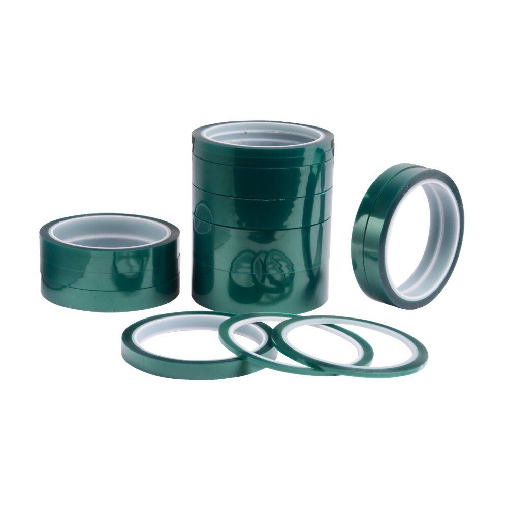 33m Heat Resistant PET High Temperature Shielding Tape Green Pet Tape for PCB Solder Plating Insulation Protection 10/20/ 30mm