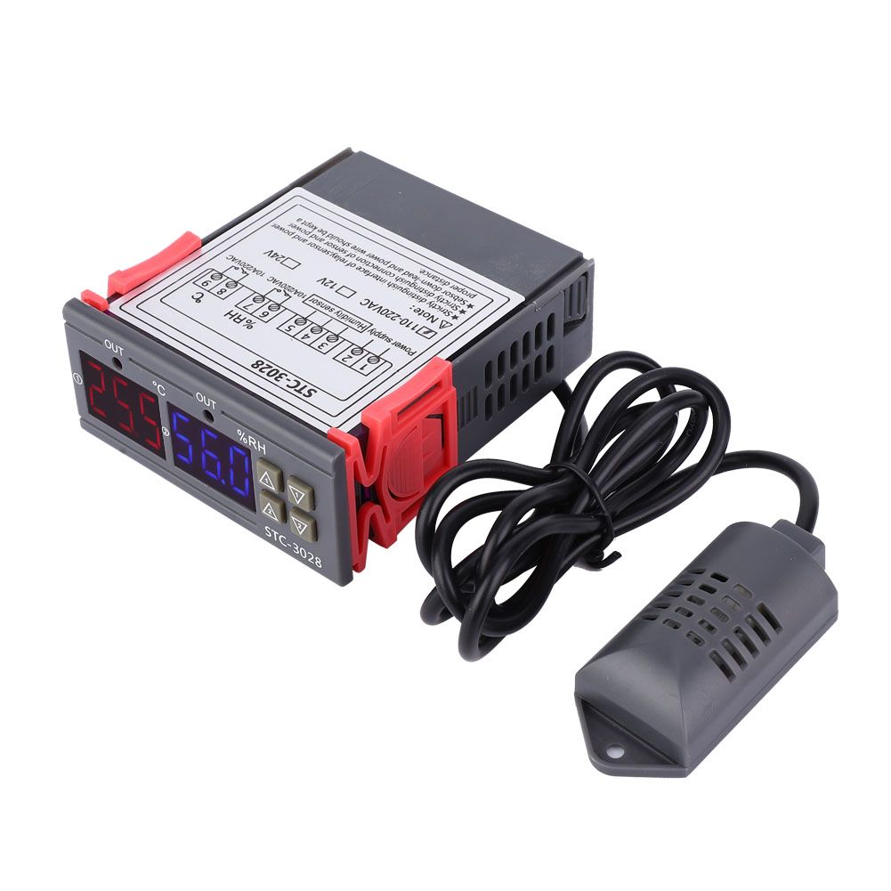 Temperature Controller Dual Screen Gauge High Quality Farm Humidity with Integrated Sensor for Outdoor Convenient