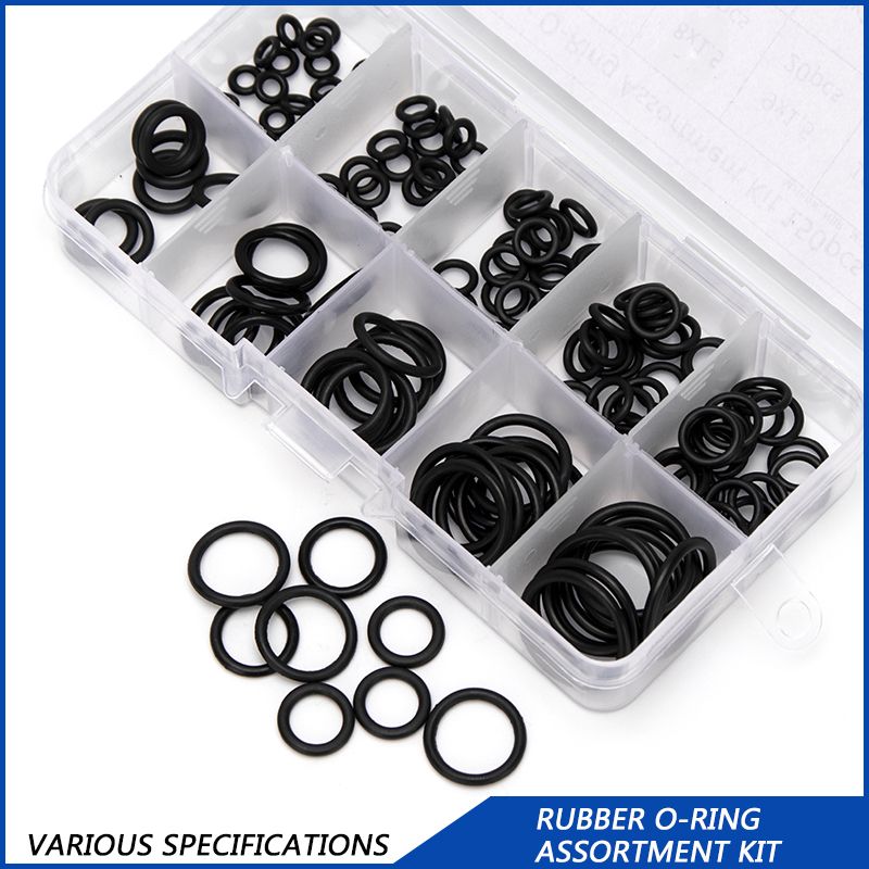 【BestGO】Oring NBR Nitrile Rubber O Rings Rubber O Ring Seal Assortment Kit Set Rubber Box Oil Resistance Wear Resistance Waterproof o ring rubber seal gasket