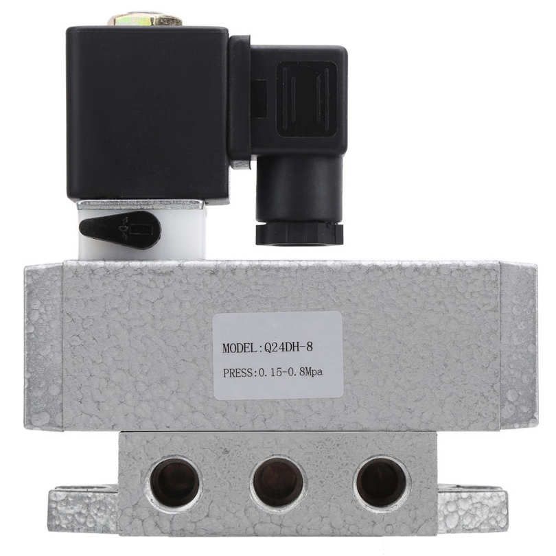 Electric Solenoid Valve G1/4in 2 Position 4 Way Square Single Control Directional Q24DH‑8