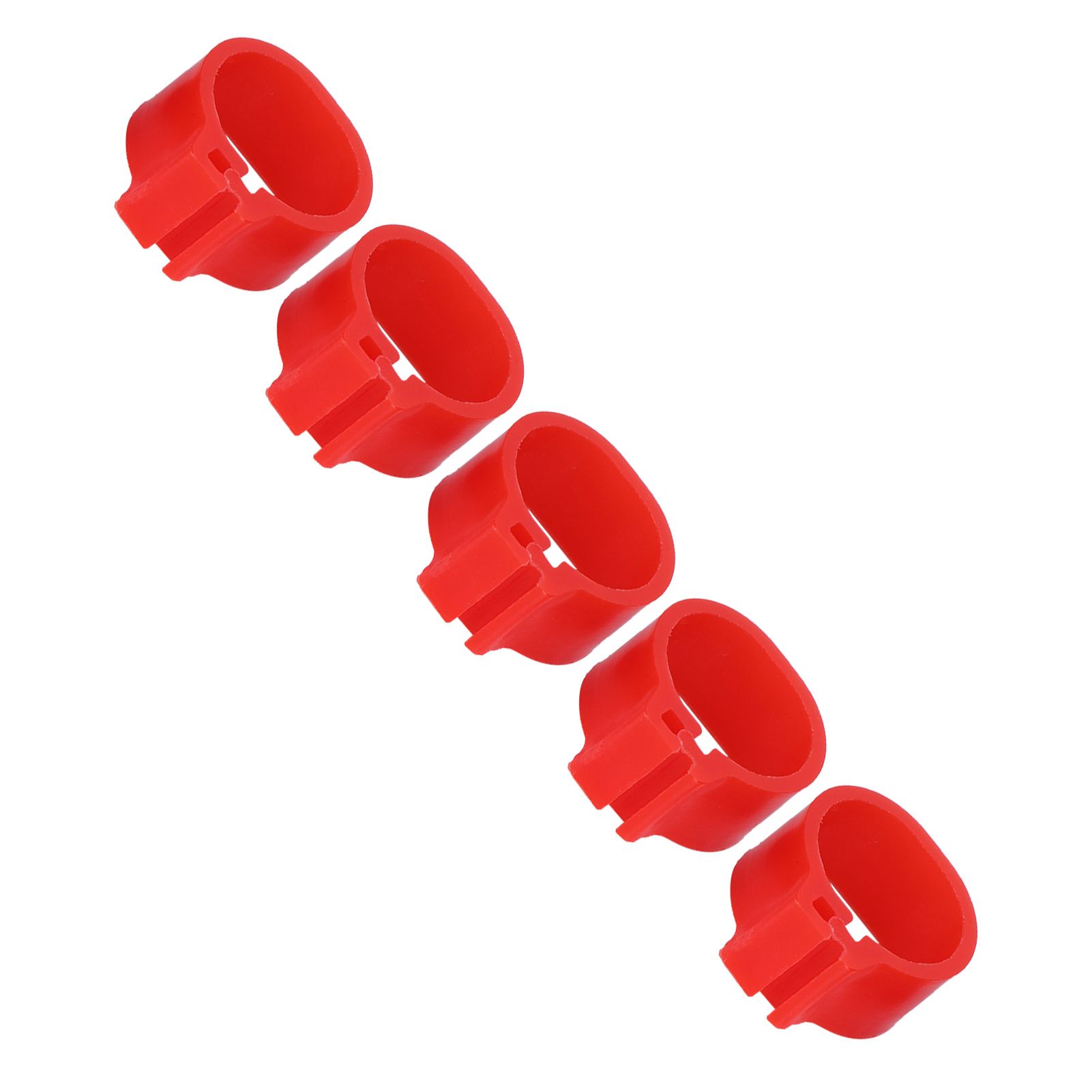 200Pcs Red Poultry Leg Clip Ring Pigeons Identify No Word Marking Training Tool