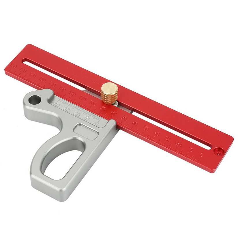 Woodworking 45/90 Degree Angle Ruler Scribe Gauge 200mm Measuring Tool