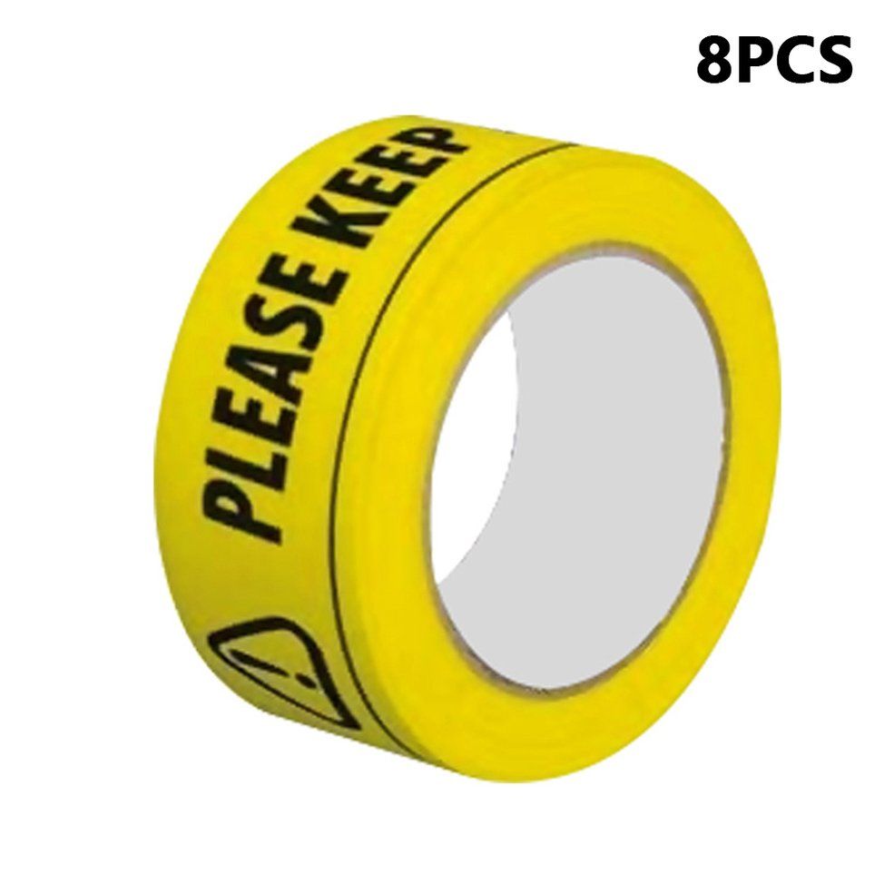 PVC Self-adhesive Floor Warning Tape Marker Isolation Reminder Social Distance for Keeping Social Distance Decoration