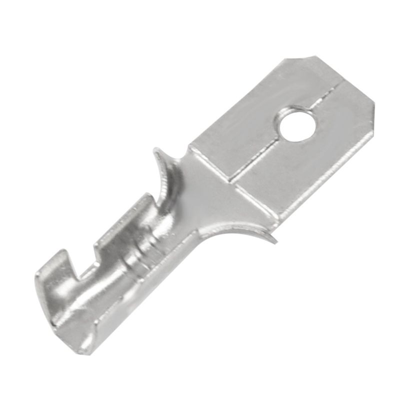 6.3mm Male Electrical Spade Crimp Terminals Wiring Connectors 200 Pcs