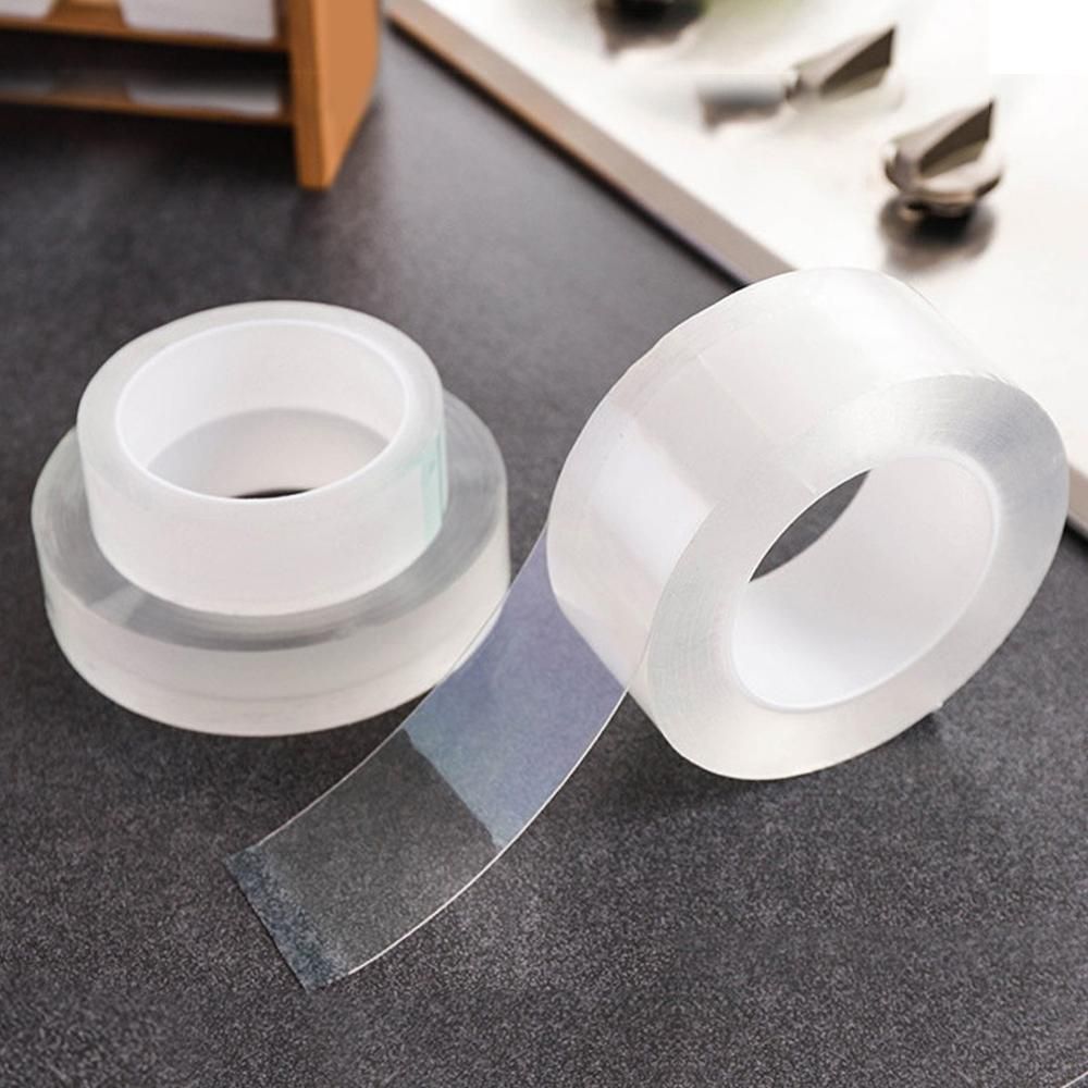 Pokich Portable Kitchen Sink Waterproof Mildew Strong Self-adhesive Transparent Tape Bathroom Toilet Corner Line Stick Strip